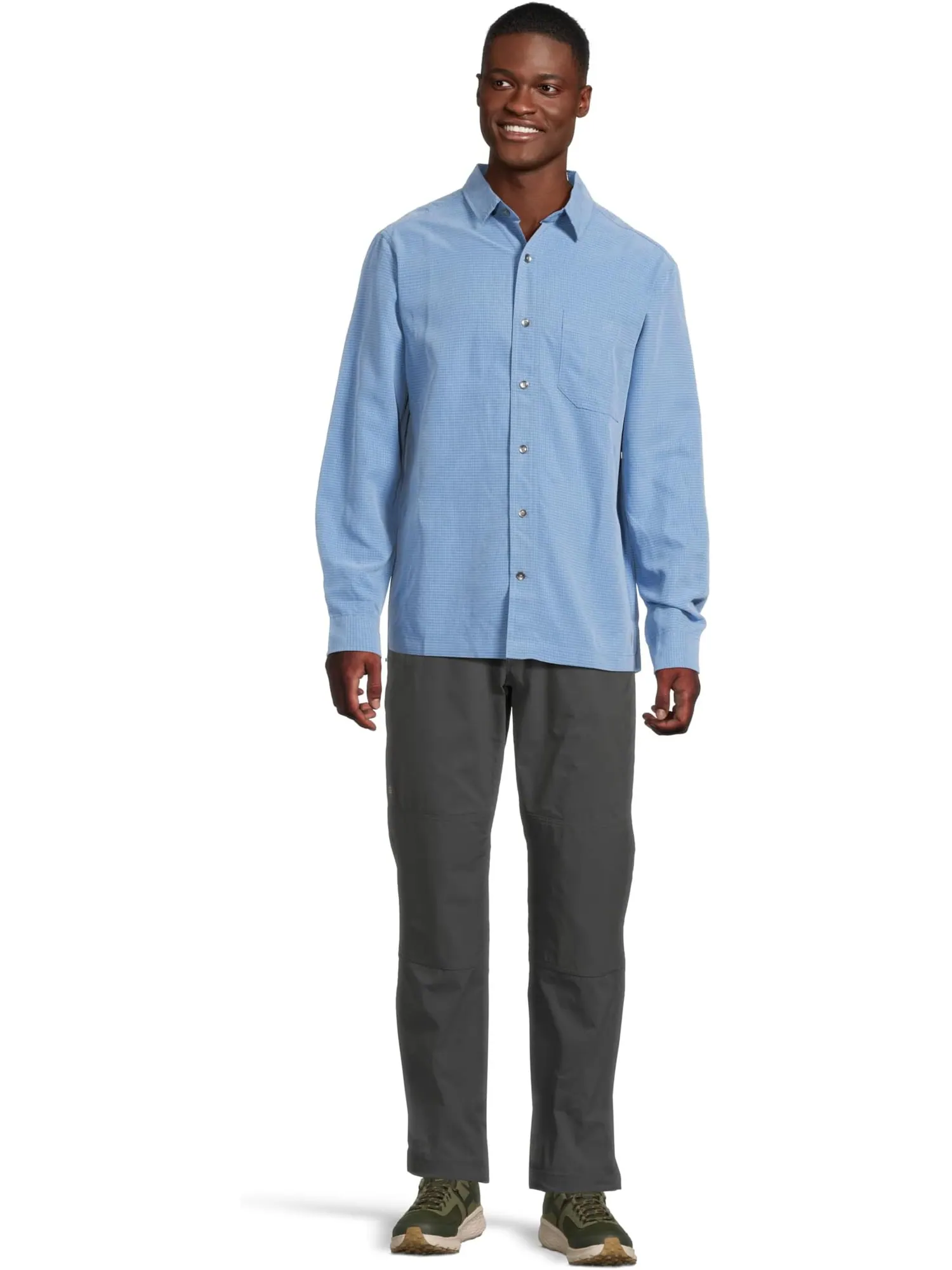 Лонгслив Royal Robbins Desert Pucker Dry Long Sleeve — изображение 5 из 5, синий