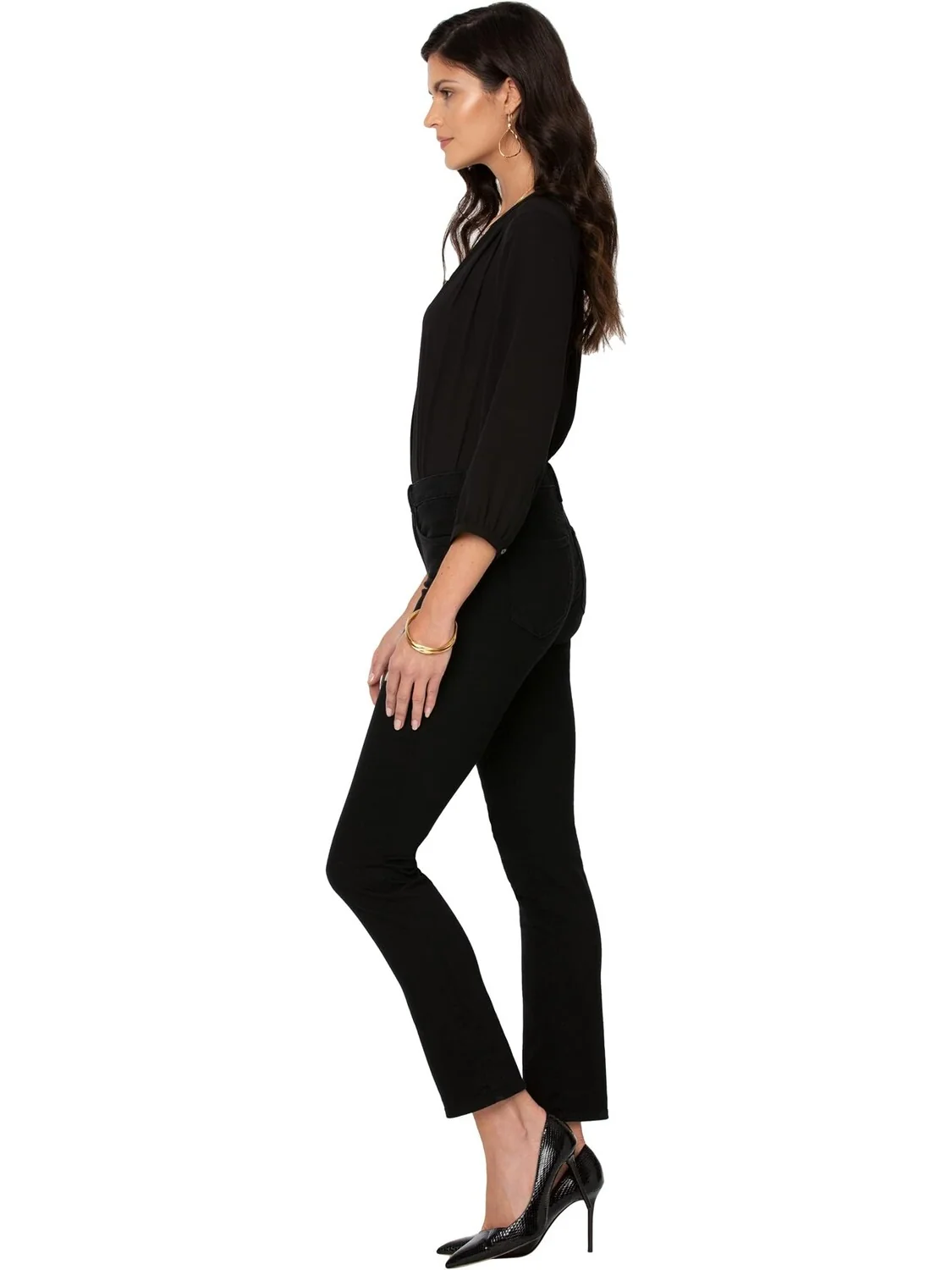 Джинсы Sheri Slim in Black NYDJ — изображение 2 из 3, черный