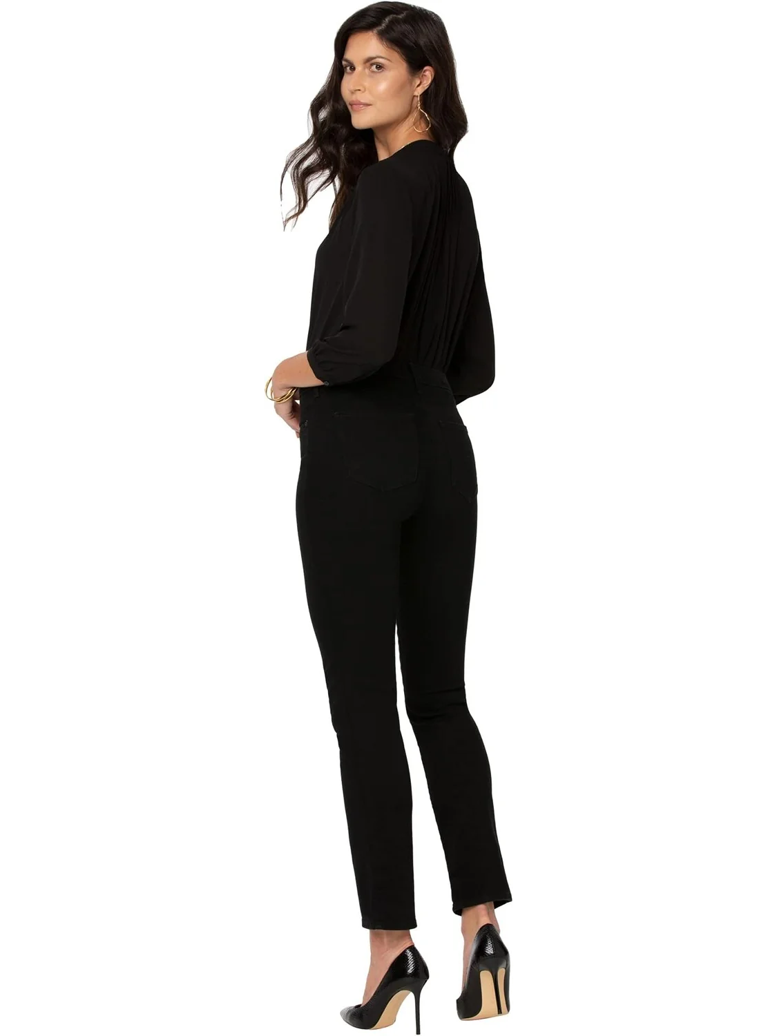 Джинсы Sheri Slim in Black NYDJ — изображение 3 из 3, черный