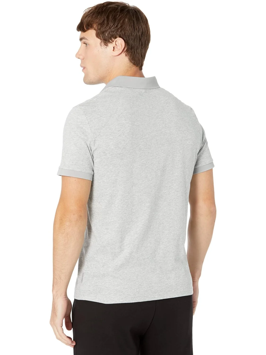 Рубашка-поло Slim Fit Milano/New York Logo Polo Armani Exchange — изображение 2 из 4, серый