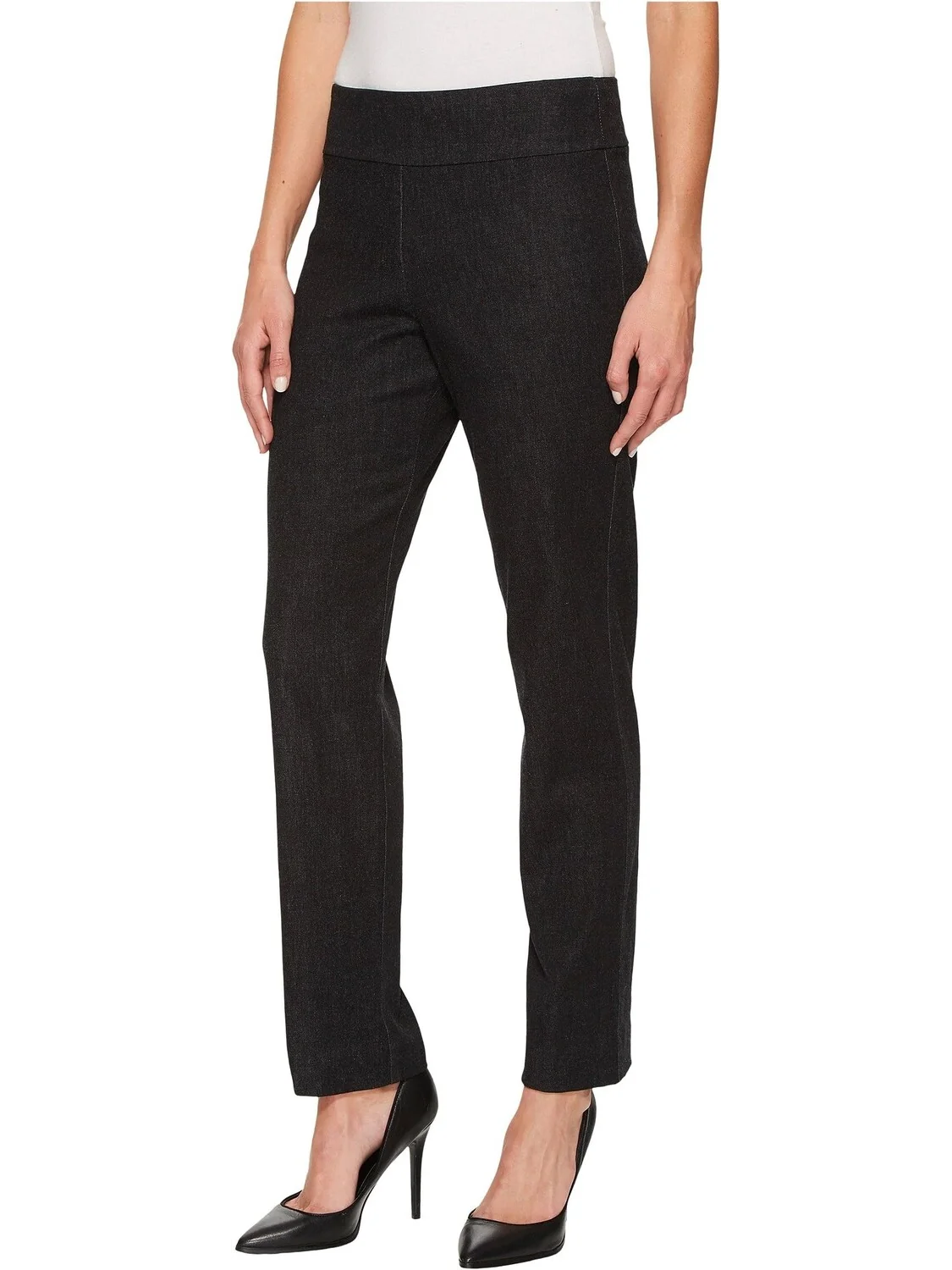 Джинсы Pull-On Denim Ankle Pants Krazy Larry — изображение 2 из 4, черный джинсовый синий