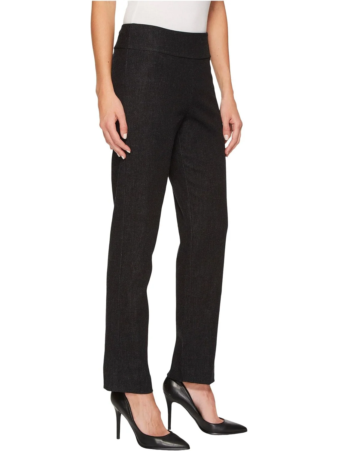 Джинсы Pull-On Denim Ankle Pants Krazy Larry — изображение 4 из 4, черный джинсовый синий