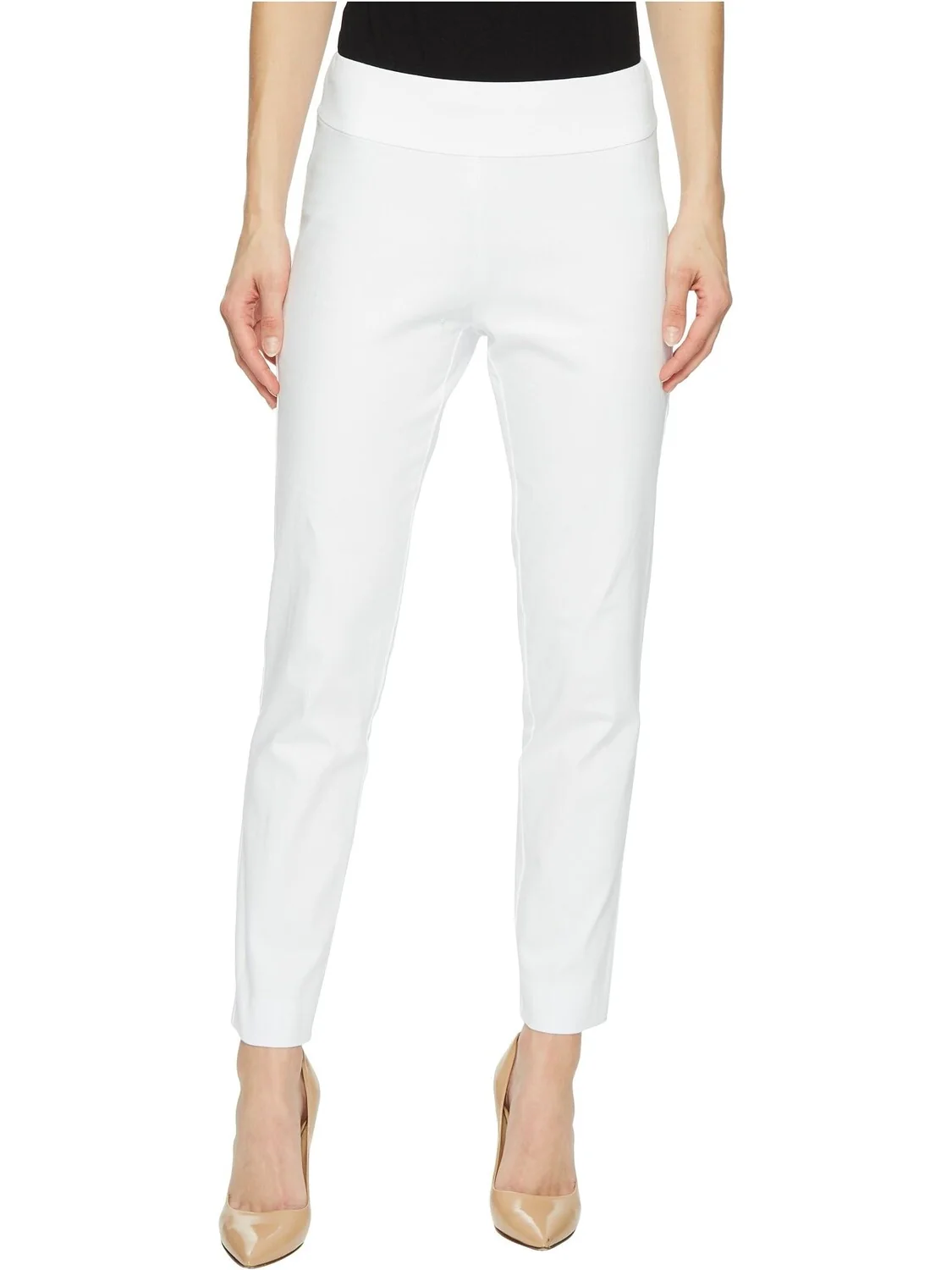 Джинсы Pull-On Denim Ankle Pants Krazy Larry — изображение 1 из 4, белый