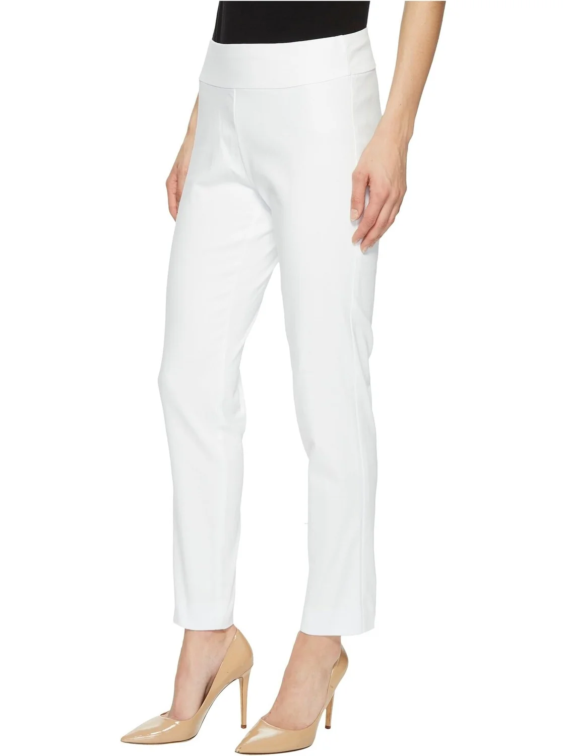 Джинсы Pull-On Denim Ankle Pants Krazy Larry — изображение 2 из 4, белый