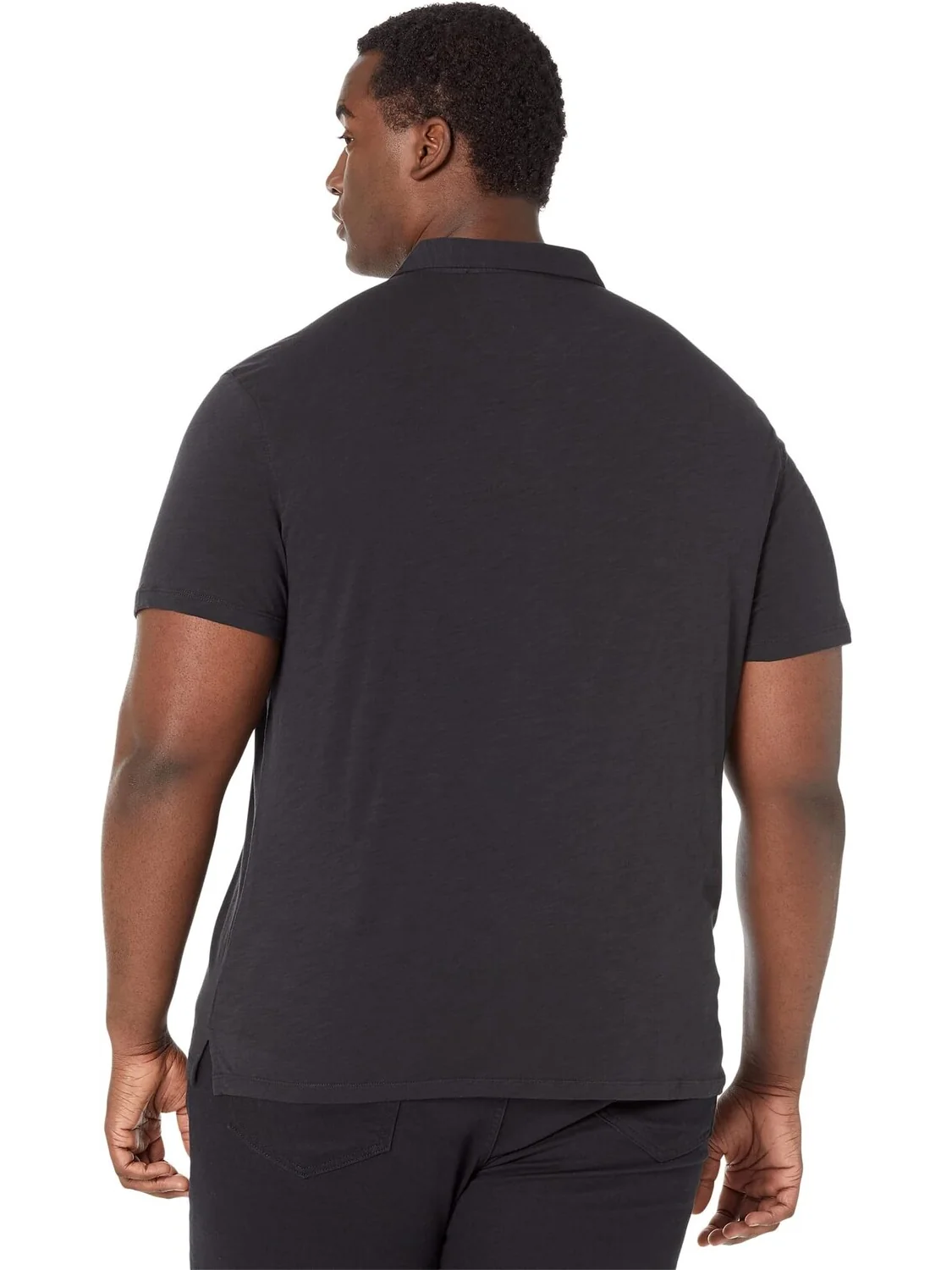 Рубашка-поло Victor Short Sleeve Slub Cotton Polo w/ Peace Sign Embroidery K5787Y2 John Varvatos — изображение 2 из 4, черный