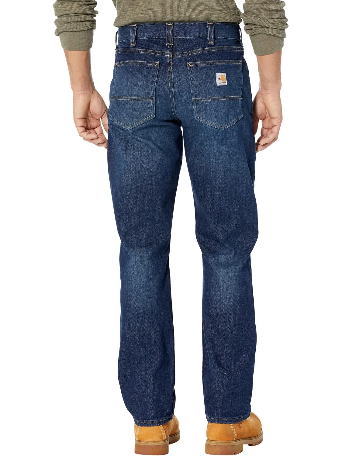 Джинсы Flame-Resistant Rugged Flex Jeans - Relaxed Fit in Midnight Indigo Carhartt — изображение 2 из 4, индиго