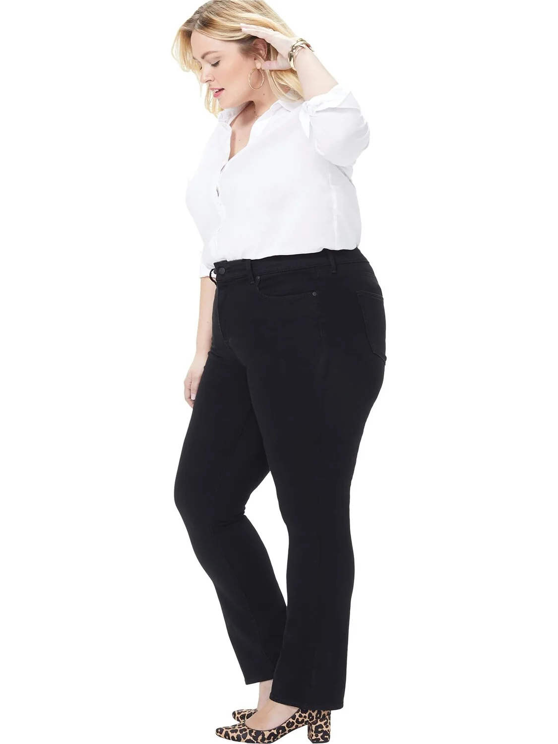 Джинсы Marilyn Straight in Black NYDJ — изображение 3 из 3, черный