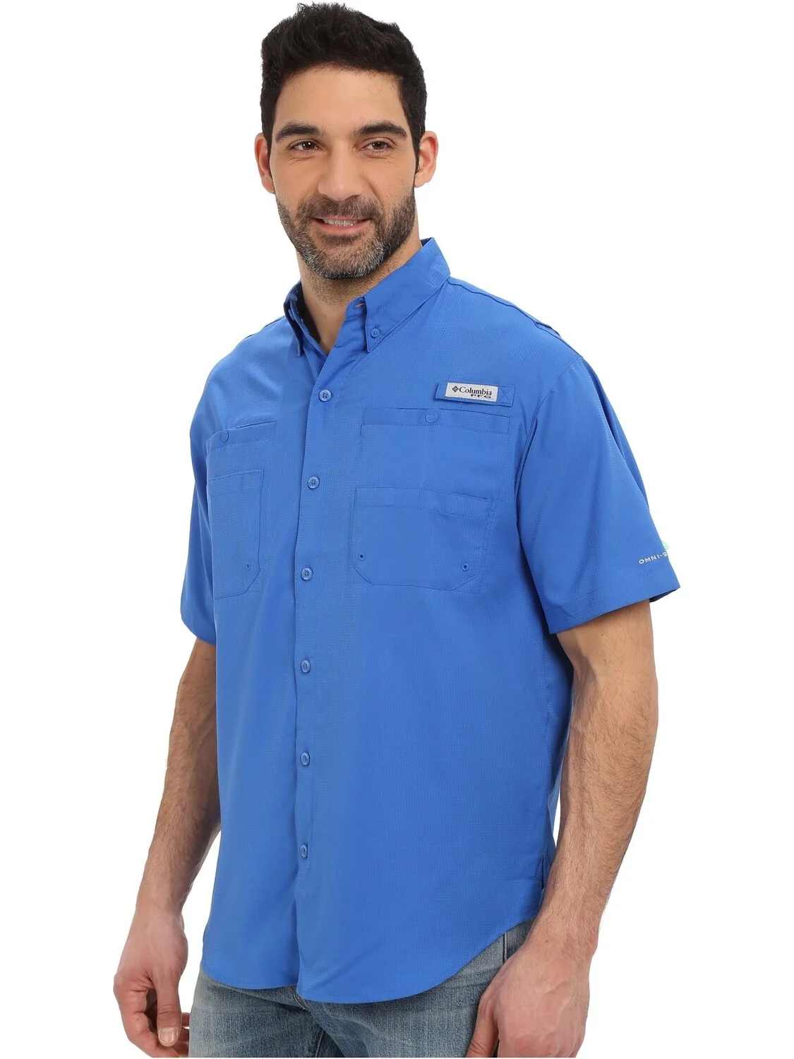 Рубашка Tamiami II S/S Columbia — изображение 2 из 5, синий