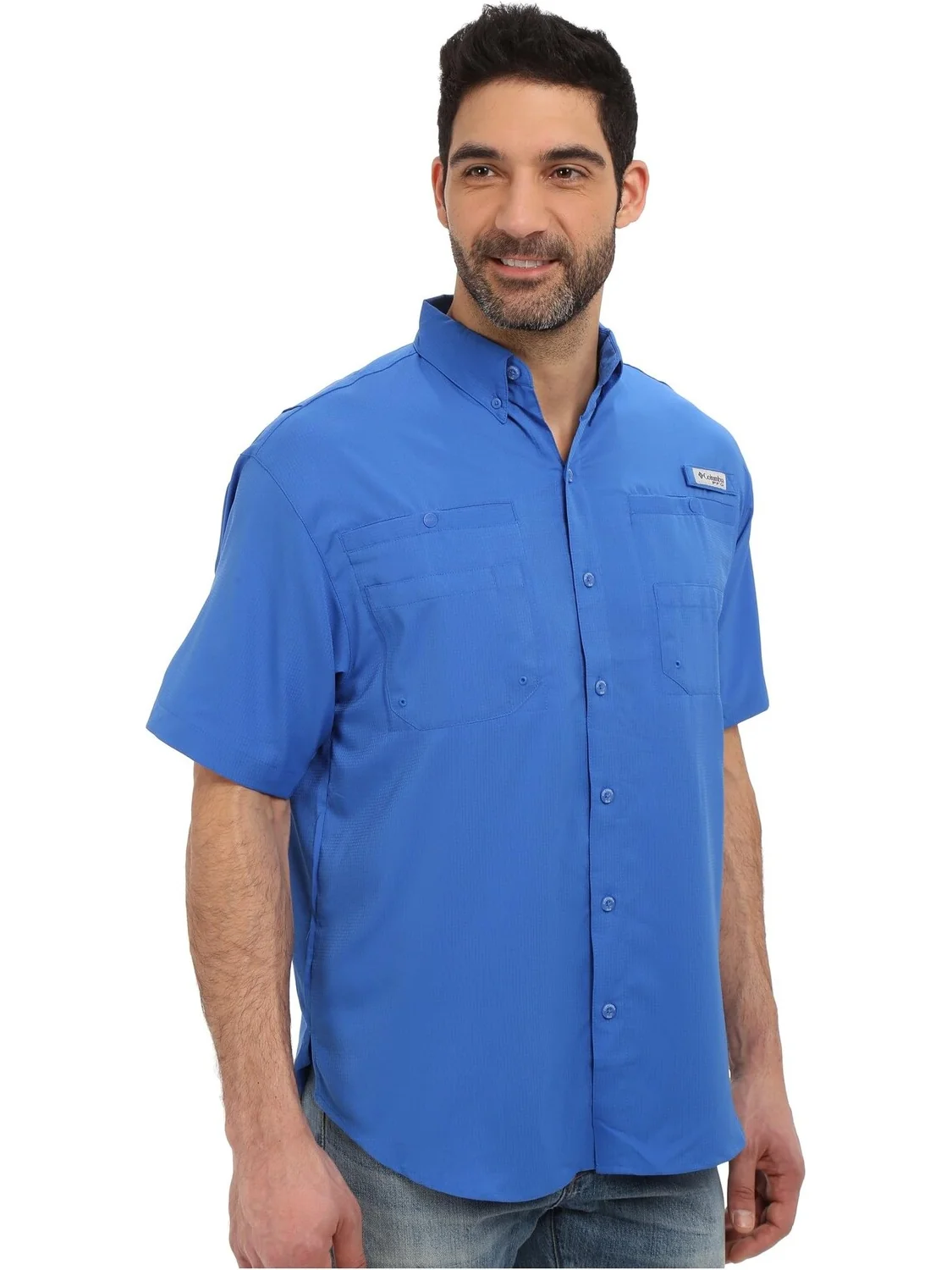 Рубашка Tamiami II S/S Columbia — изображение 4 из 5, синий