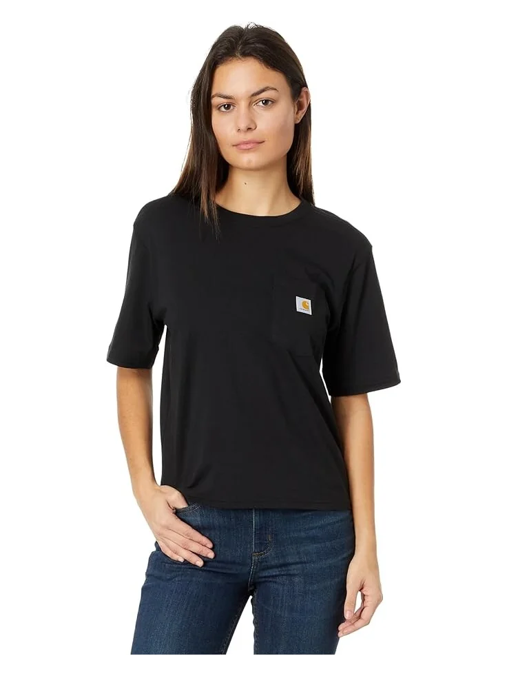 Футболка Carhartt Loose Fit Lightweight Short Sleeve Crew Neck — изображение 1 из 3, черный