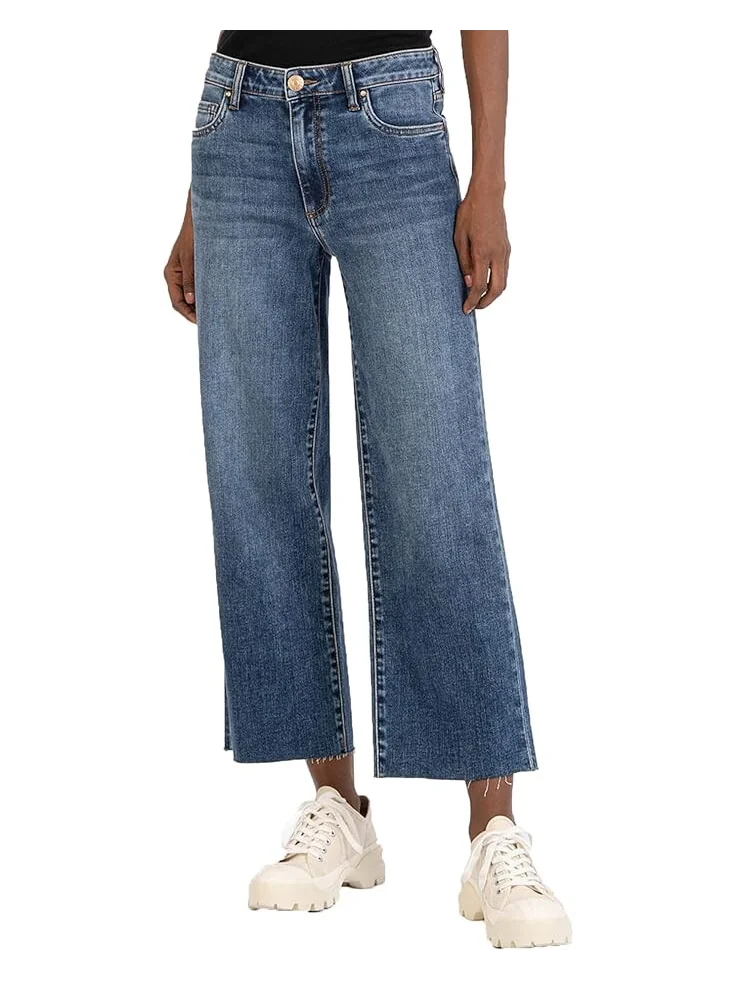 Джинсы KUT from the Kloth Charlotte High-Rise Culottes in Commendatory, цвет Commendatory — изображение 1 из 2