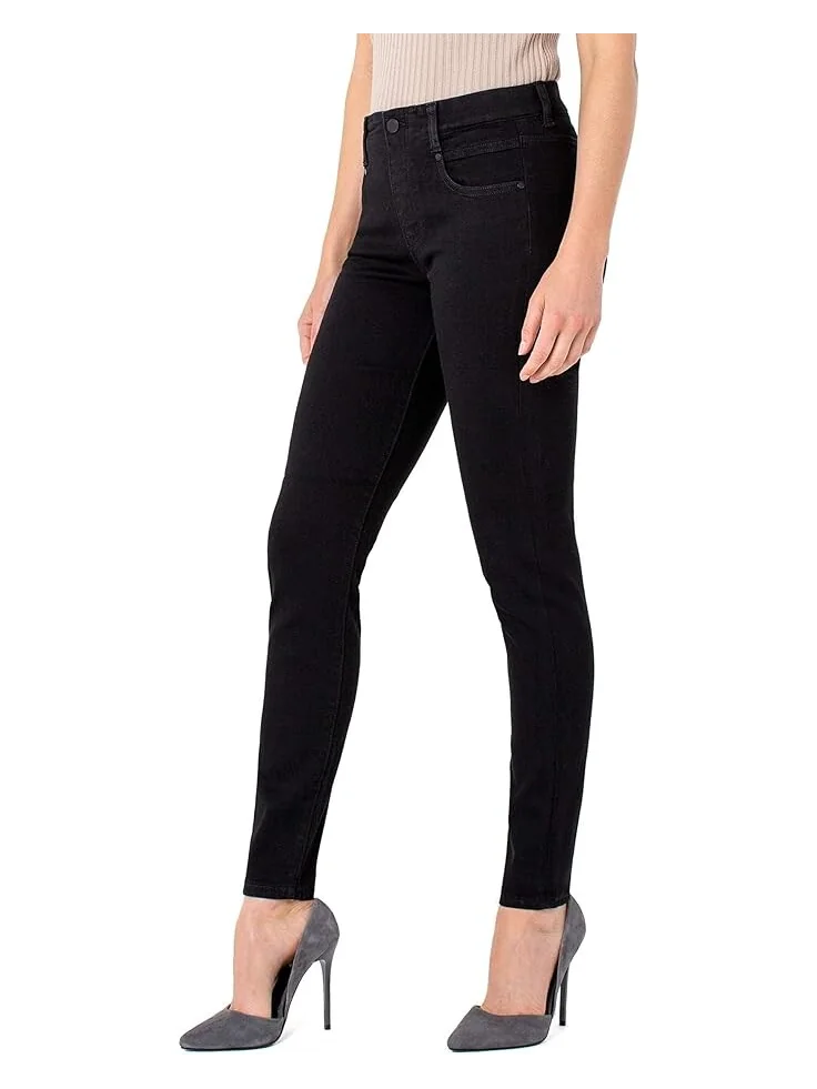 Джинсы Liverpool Los Angeles Gia Glider Pull-On Skinny Eco Jeans in Black Rinse — черный