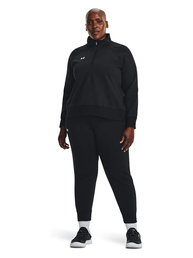 Джоггеры Under Armour Plus Size Rival Fleece — изображение 3 из 3, черный/белый