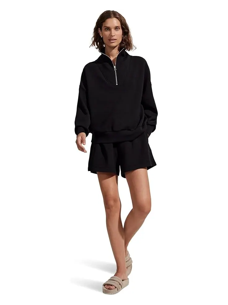 Свитер Varley Hawley 1/2 Zip Sweater — изображение 1 из 2, черный