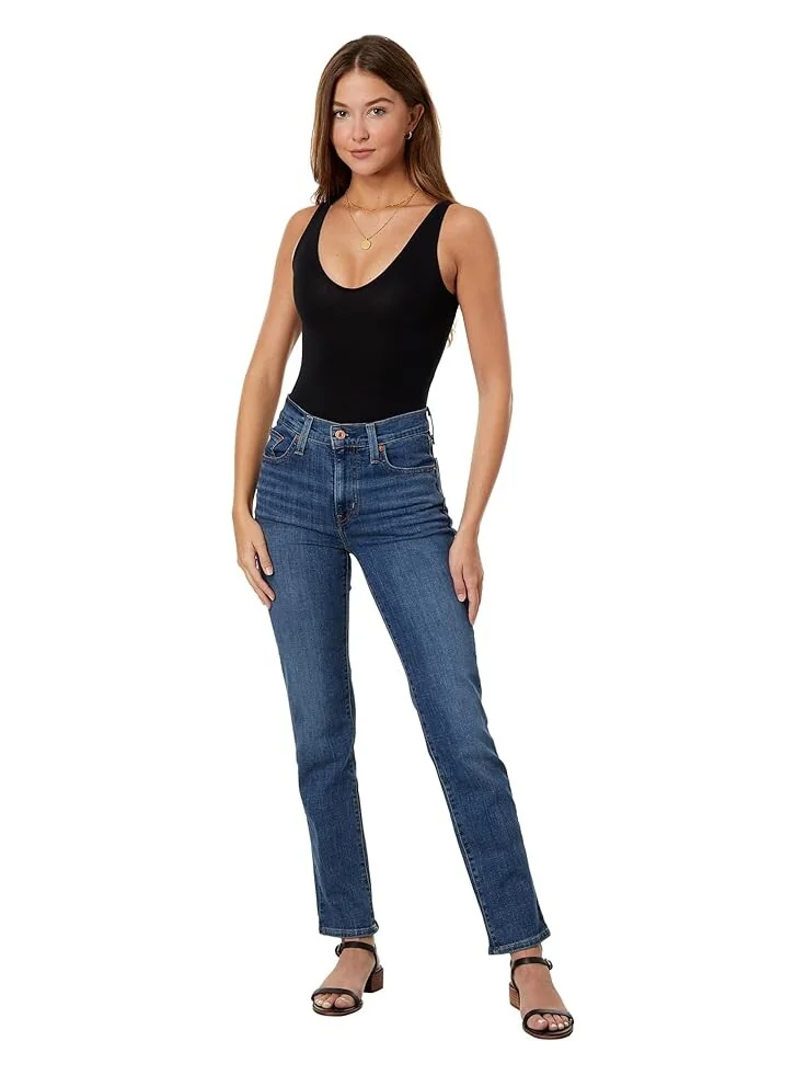 Женские джинсы Levi's 724 High-Rise Straight — изображение 4 из 5, синий
