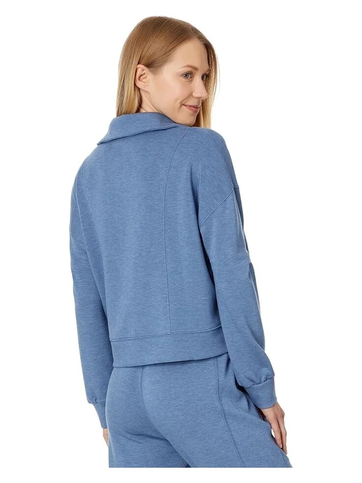 Толстовка TravisMathew Skyloft Soft 1/2 Zip — изображение 2 из 4, синий