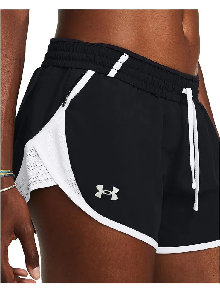 Шорты Under Armour Fly By — изображение 3 из 4, черный/белый