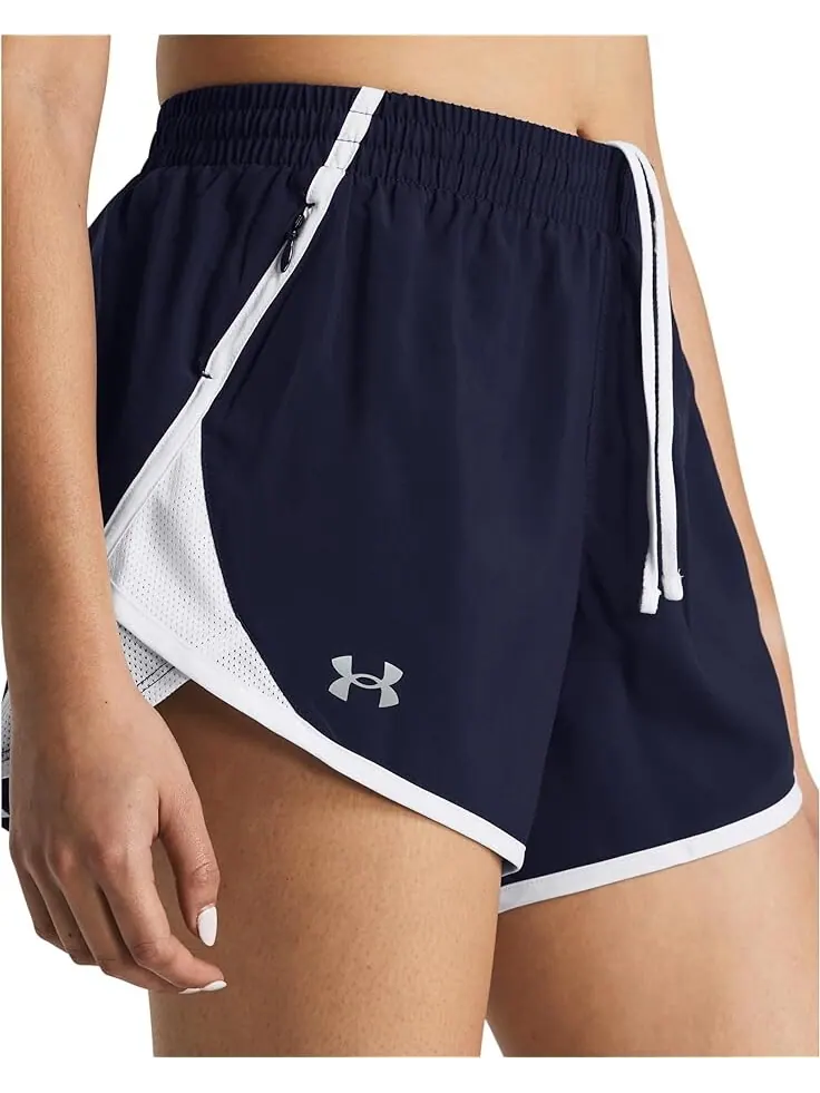 Шорты Under Armour Fly By — изображение 3 из 4, темно-синий/белый