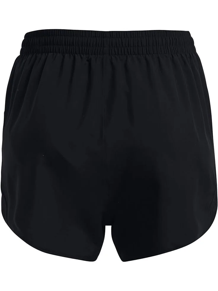 Шорты Under Armour Plus Size Fly By — изображение 2 из 2, черный/черный