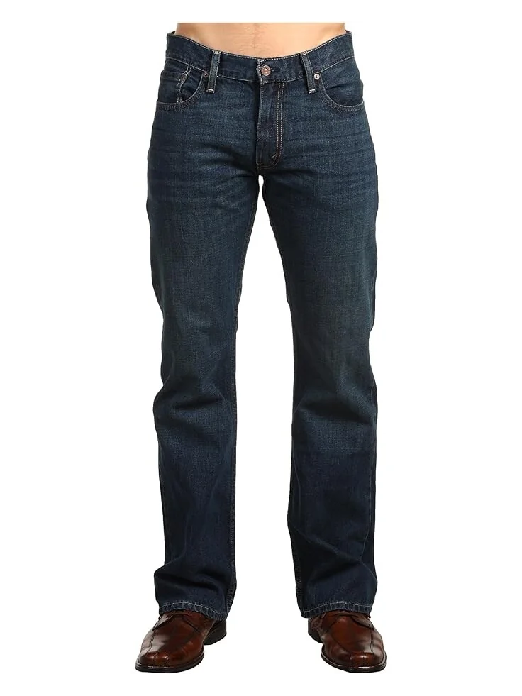 Джинсы Levi's Mens 527 Slim Bootcut — изображение 1 из 4, темно-синий индиго
