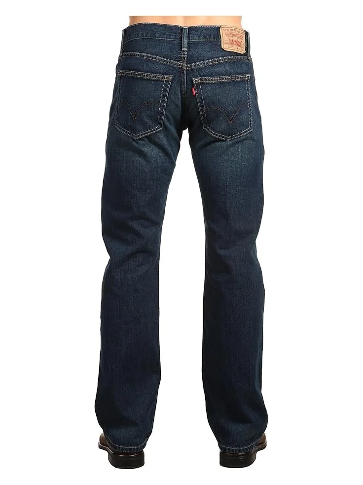 Джинсы Levi's Mens 527 Slim Bootcut — изображение 2 из 4, темно-синий индиго