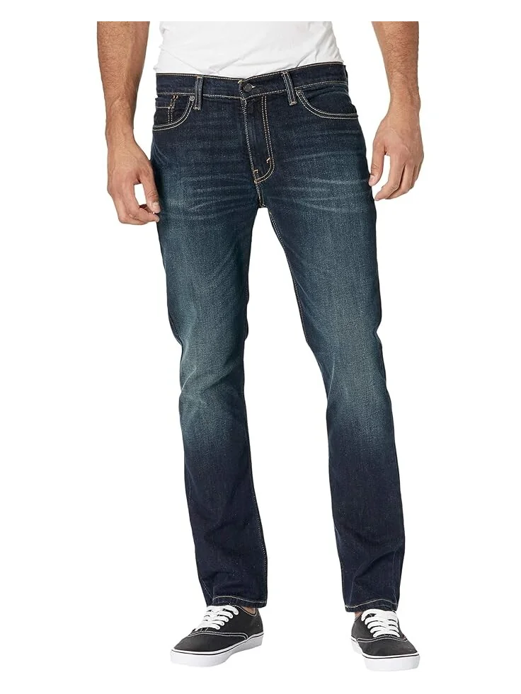 Джинсы Levi's Mens 511 Slim, классический темно-синий деним с легким эффектом поношенности