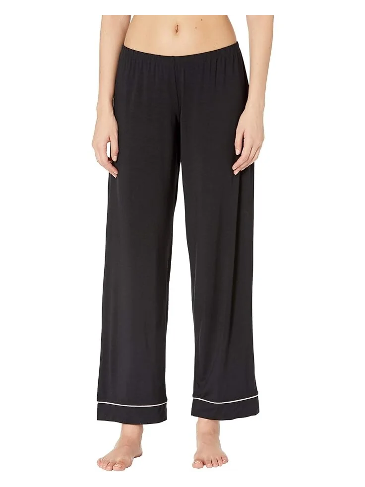 Пижама Eberjey Gisele Short Sleeve Pant — изображение 4 из 4, черный/розовый