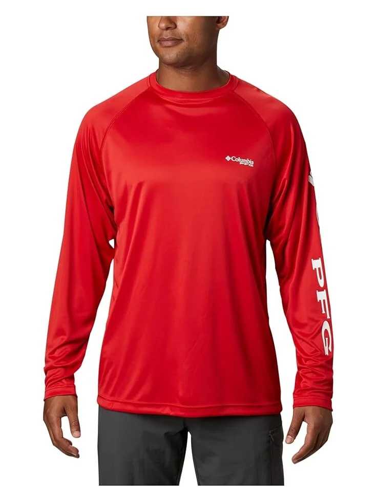 Рубашка Columbia Big & Tall Terminal Tackle L/S — изображение 1 из 4, красный/белый