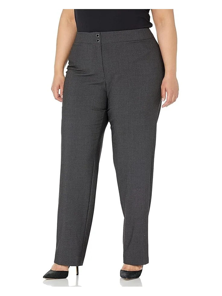 Брюки Calvin Klein Plus Size Career — изображение 1 из 2, темно-серый