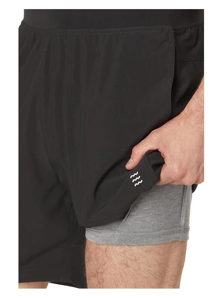 Шорты Free Fly Lined Active Breeze Shorts - 7" — изображение 4 из 4, черный