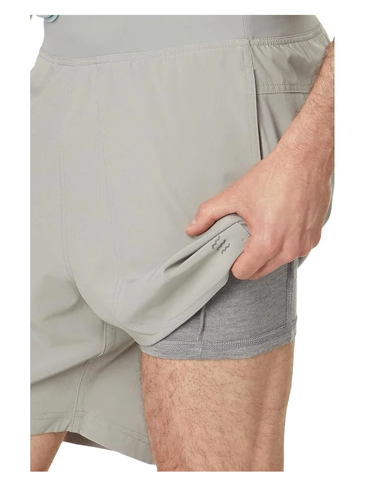 Шорты Free Fly Lined Active Breeze Shorts - 7" — изображение 4 из 4, цементный