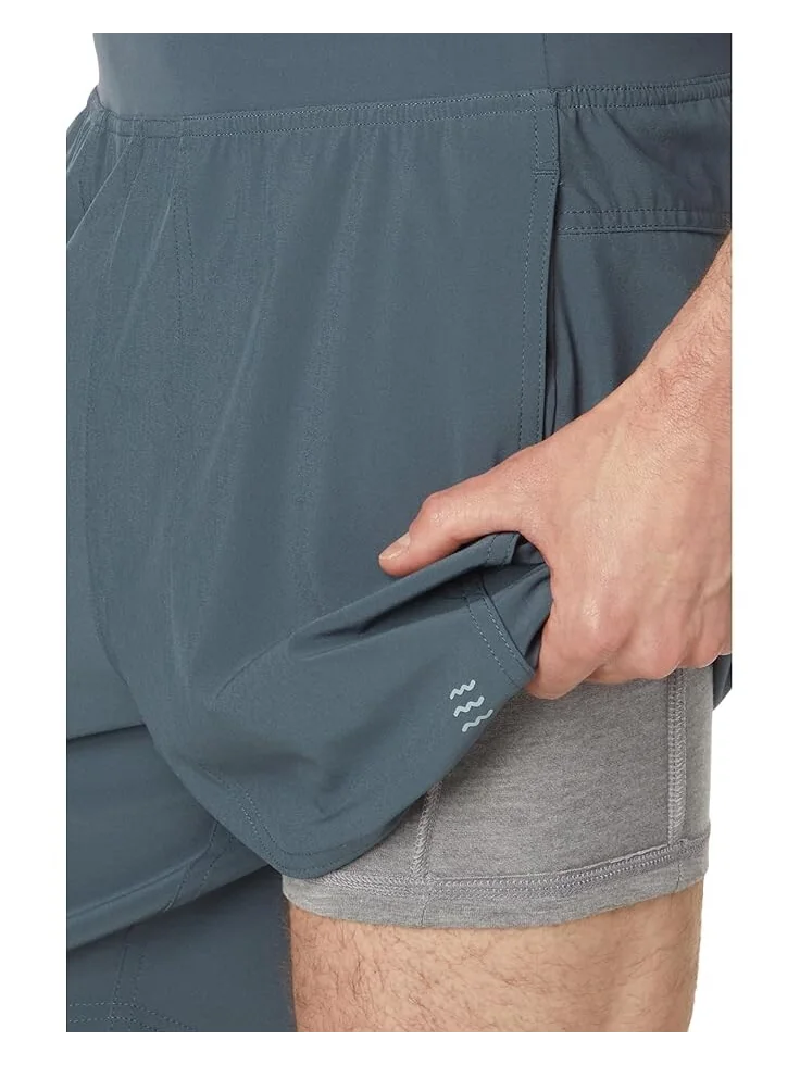 Шорты Free Fly Lined Active Breeze Shorts - 7" — изображение 4 из 4, синий