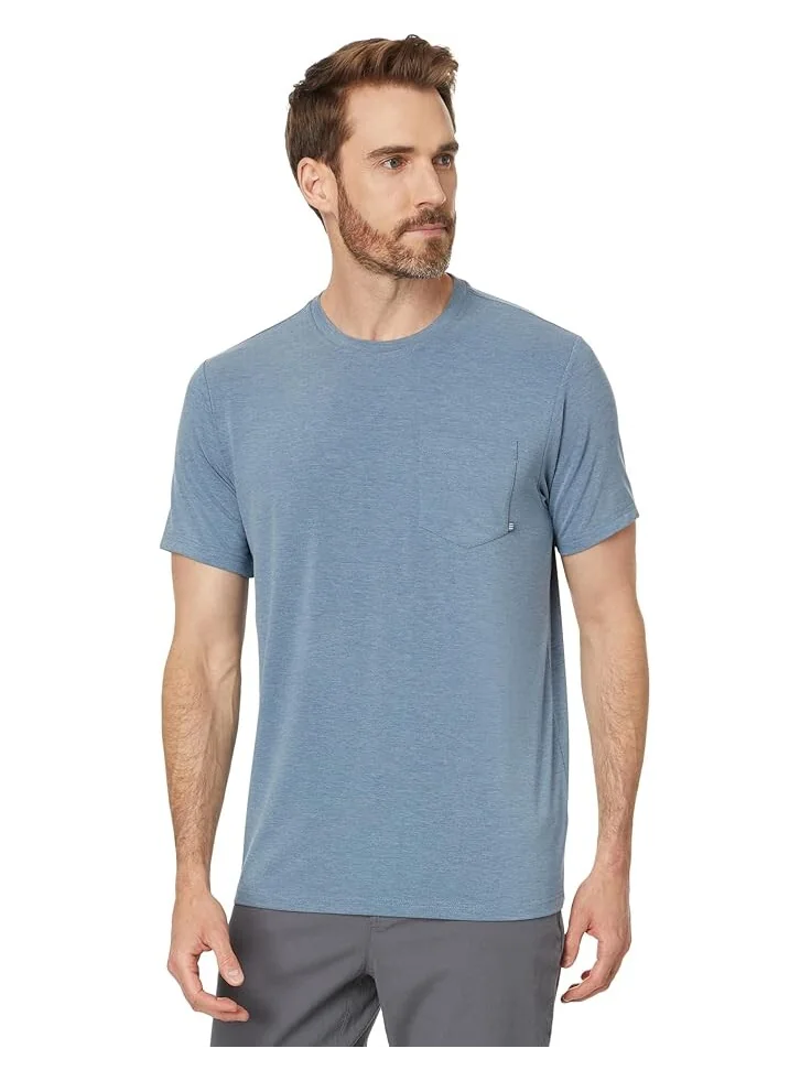 Футболка Free Fly Bamboo Flex Pocket Tee — изображение 1 из 4, синий
