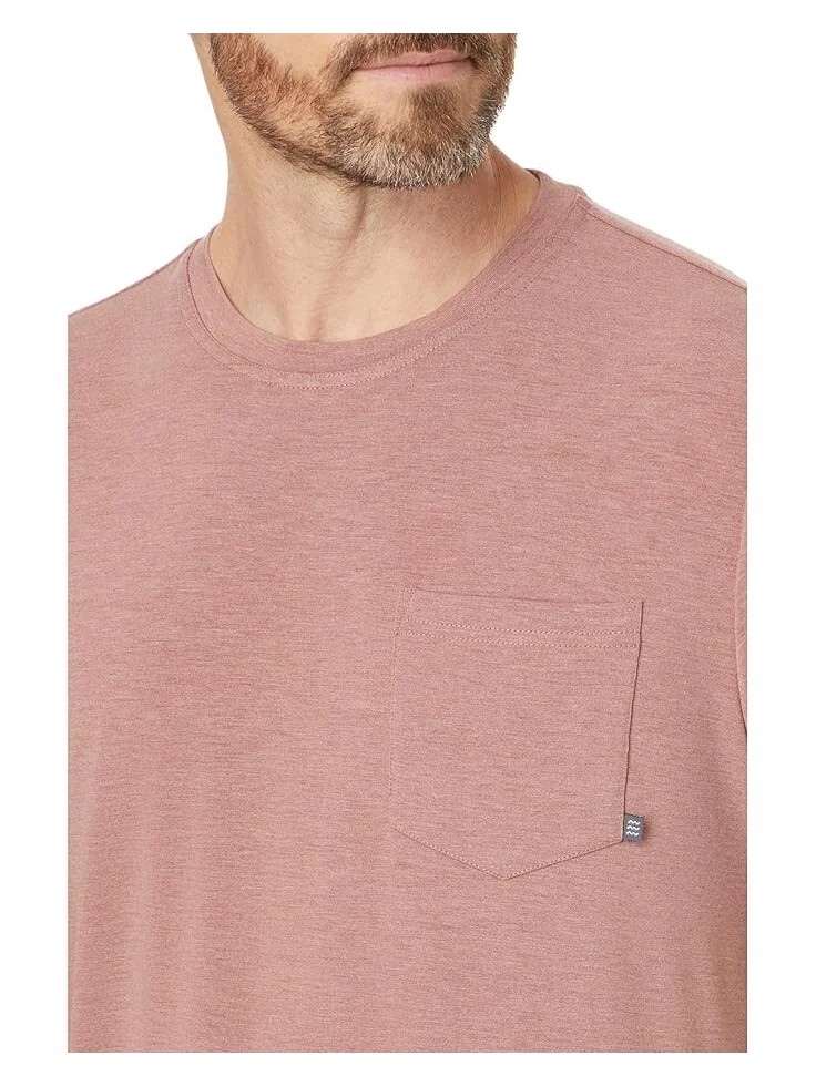 Футболка Free Fly Bamboo Flex Pocket Tee, цвет Heather Brick — изображение 3 из 4