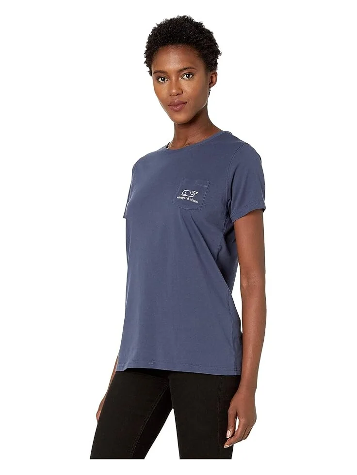 Футболка Vineyard Vines Whale Pocket Tee — изображение 2 из 4, синий
