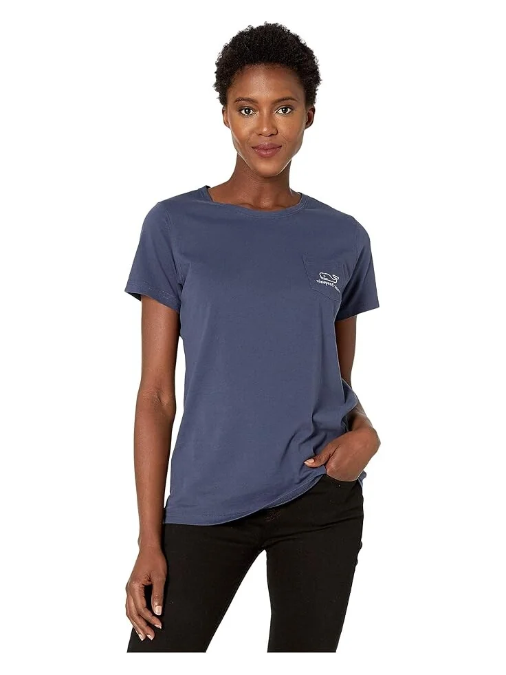 Футболка Vineyard Vines Whale Pocket Tee — изображение 3 из 4, синий