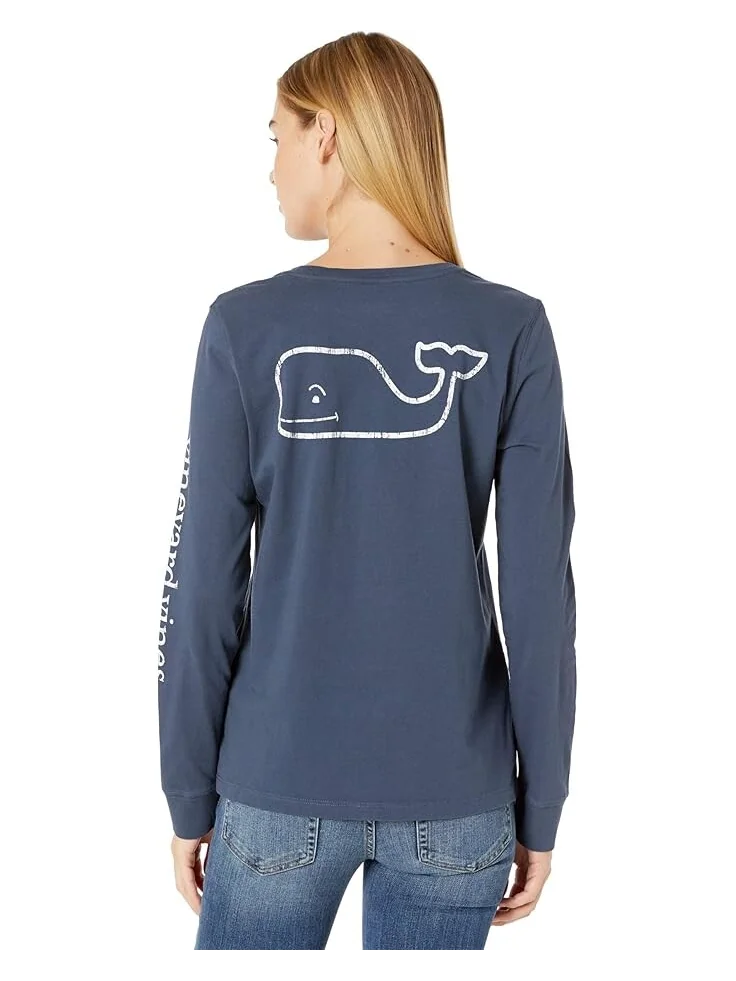 Футболка Vineyard Vines Whale Print Tee — изображение 2 из 4, синий