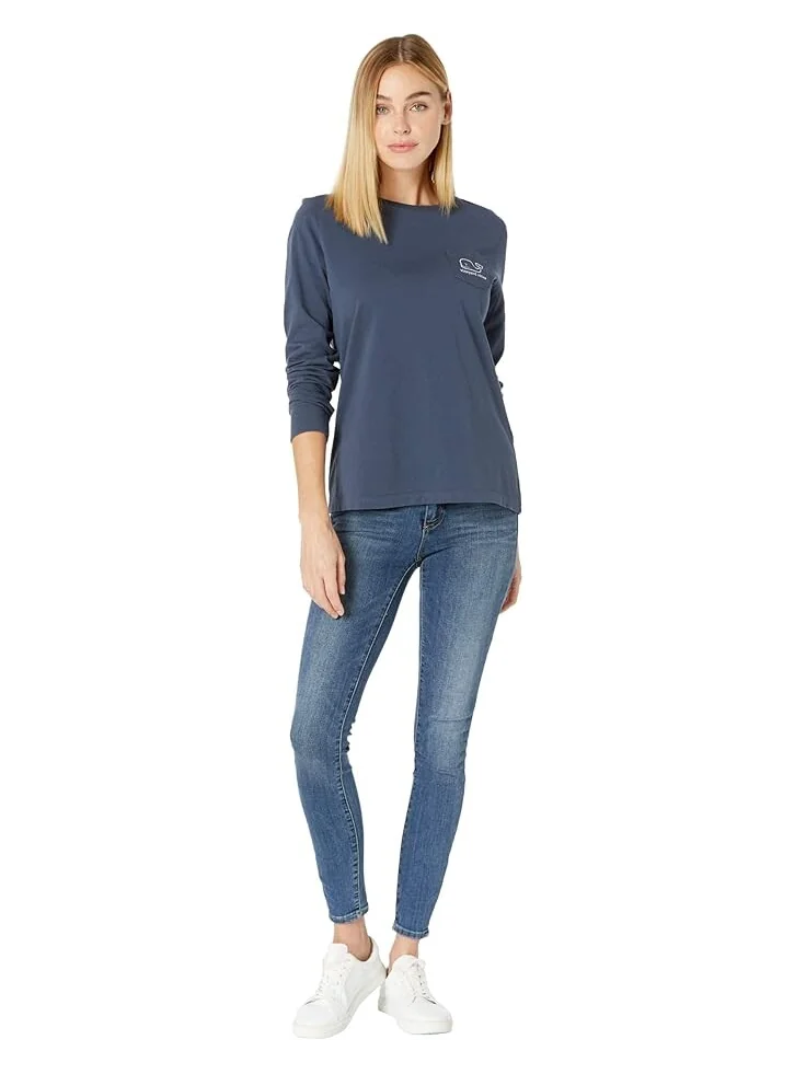 Футболка Vineyard Vines Whale Print Tee — изображение 4 из 4, синий