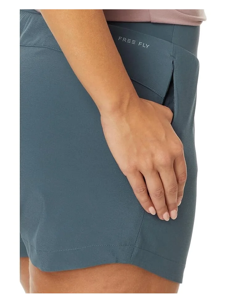 Шорты Free Fly Bamboo-Lined Active Breeze Shorts - 5" — изображение 3 из 4, синий