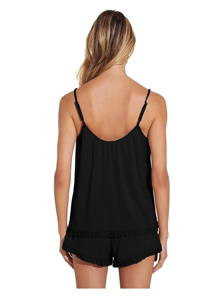 Шорты Eberjey Gisele Cami and Shorts Set — изображение 2 из 2, черный