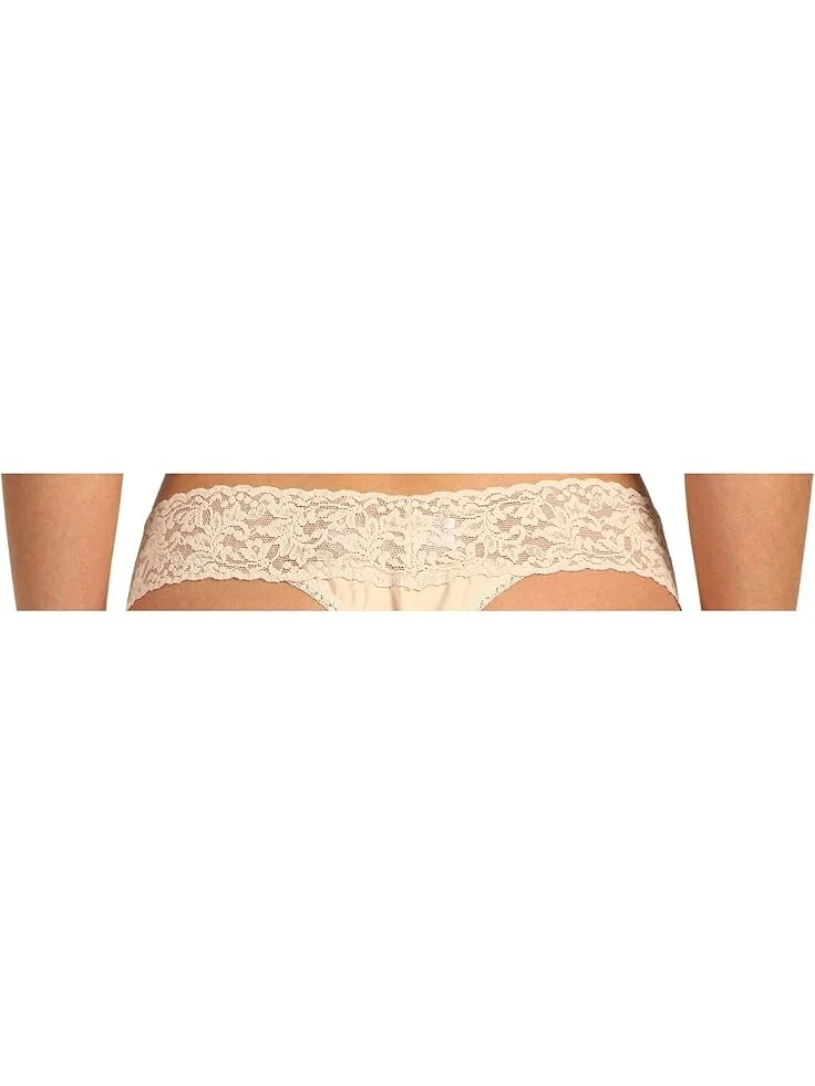 Стринги Hanky Panky Organic Cotton Original Rise Thong w/ Lace — изображение 3 из 4, чай