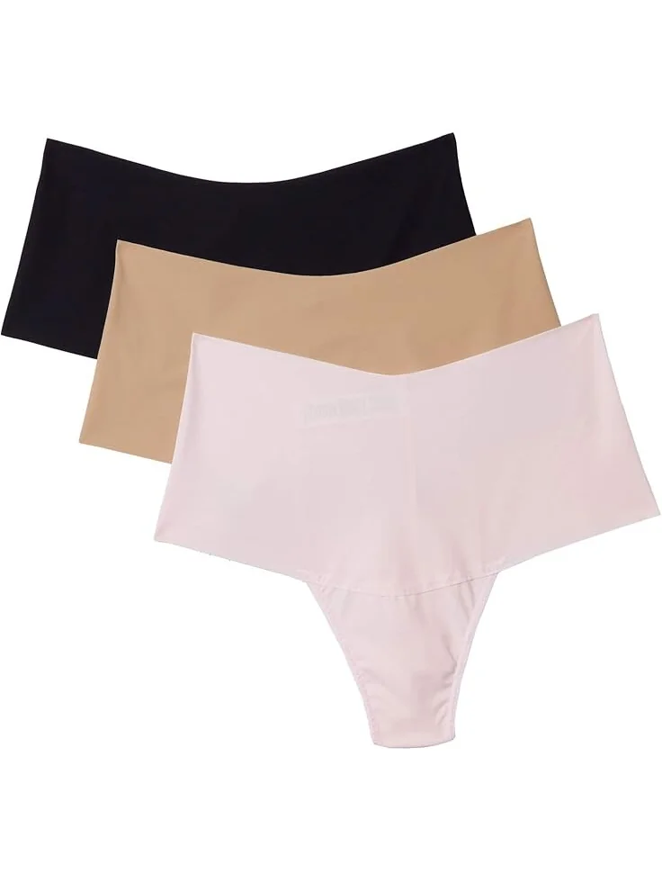 Стринги Hanky Panky Breathe Hi-Rise Thong 3-Pack — изображение 1 из 3, черный//розовый