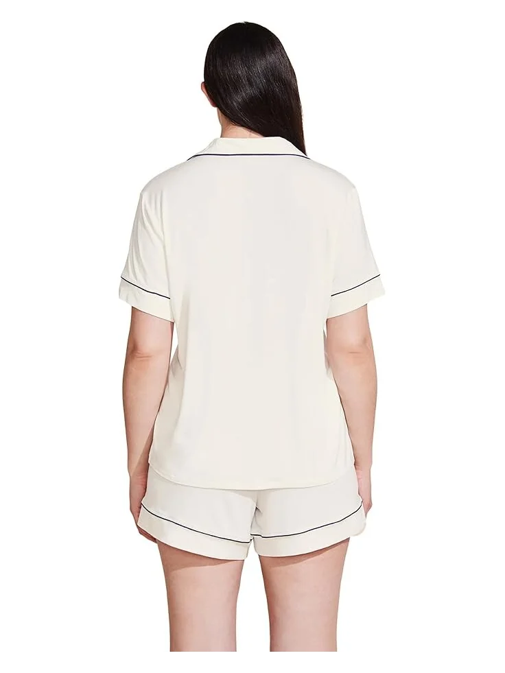 Пижама Eberjey Gisele Relaxed Short PJ Set — изображение 2 из 2, слоновая кость