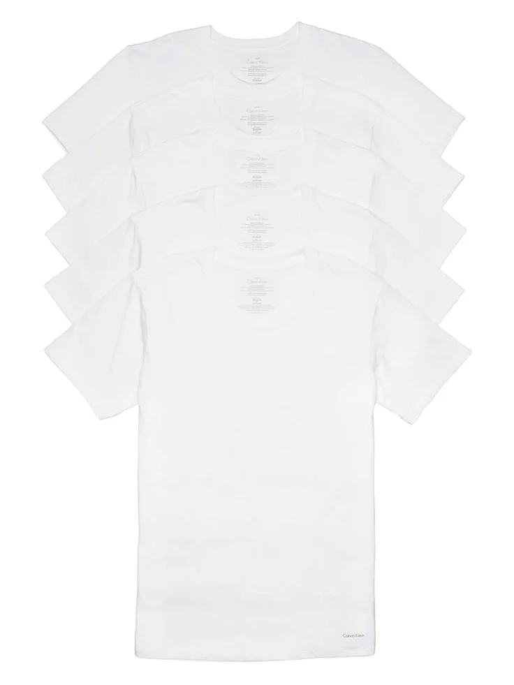 Рубашка Calvin Klein Cotton Classics Crew Neck 5-Pack — изображение 3 из 4, белый