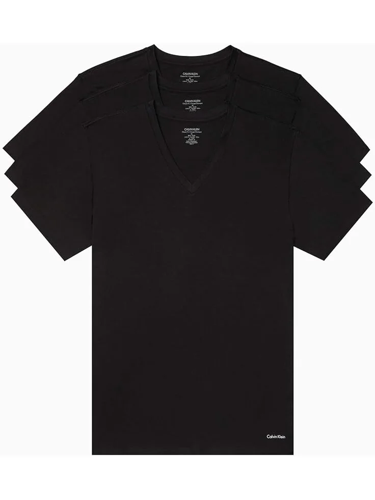Футболка Calvin Klein Cotton Classics Multipack V-Neck — изображение 1 из 2, черный