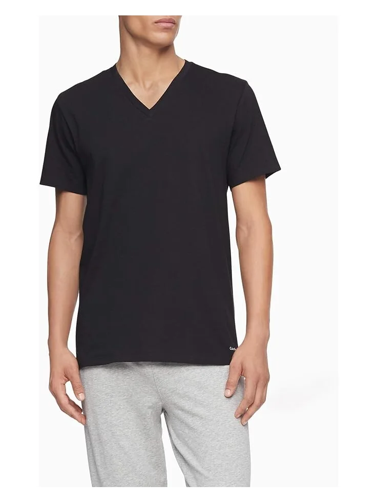 Футболка Calvin Klein Cotton Classics Multipack V-Neck — изображение 2 из 2, черный
