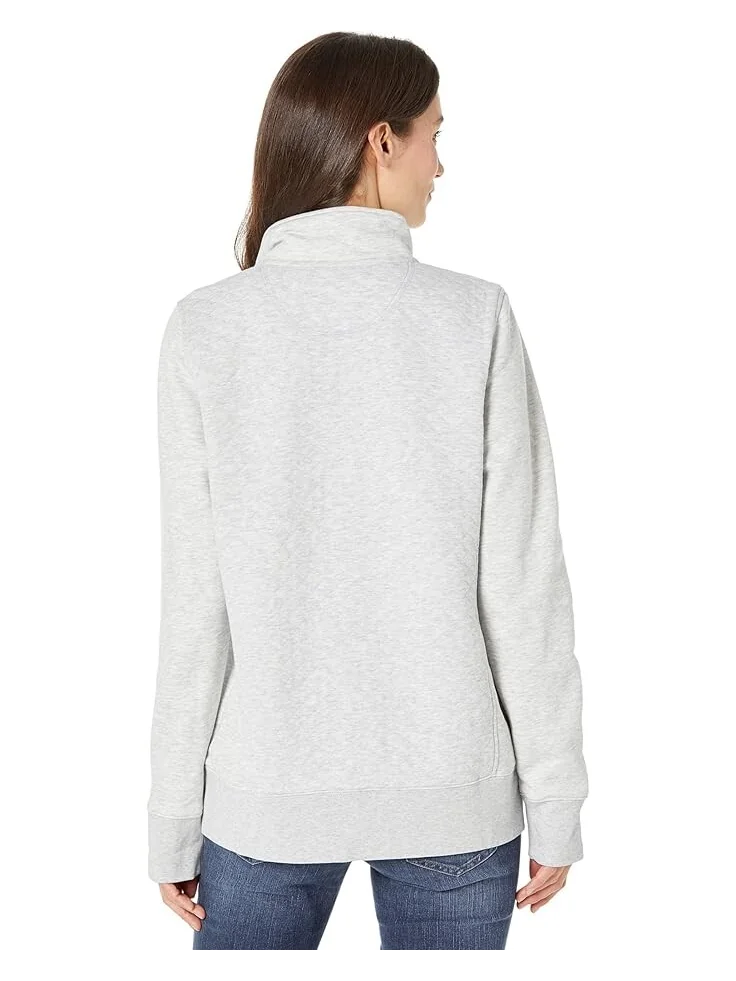 Толстовка L.L.Bean Quilted Full Zip Sweatshirt — изображение 2 из 4, светлый серый