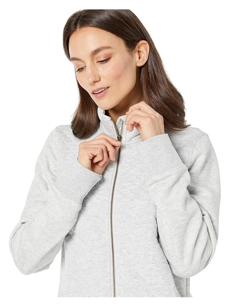 Толстовка L.L.Bean Quilted Full Zip Sweatshirt — изображение 3 из 4, светлый серый