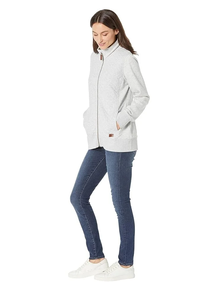 Толстовка L.L.Bean Quilted Full Zip Sweatshirt — изображение 4 из 4, светлый серый