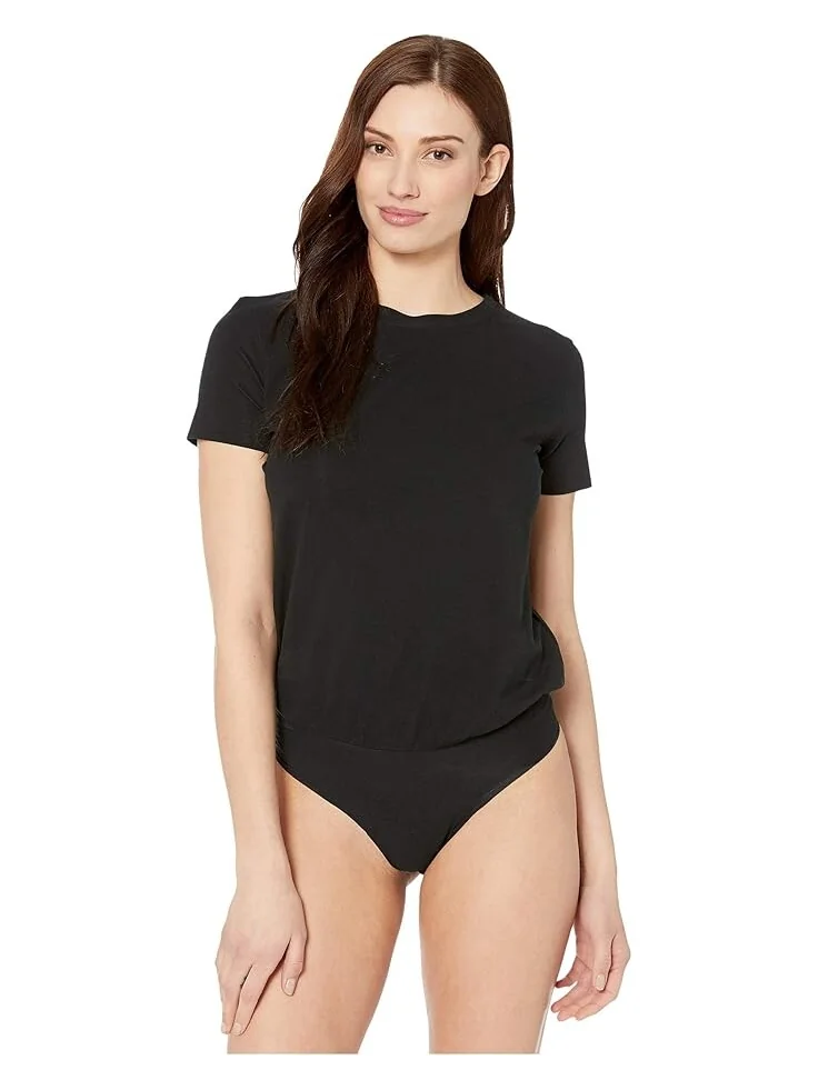 Футболка Commando Essential Cotton Crew Neck Bodysuit — изображение 2 из 3, черный